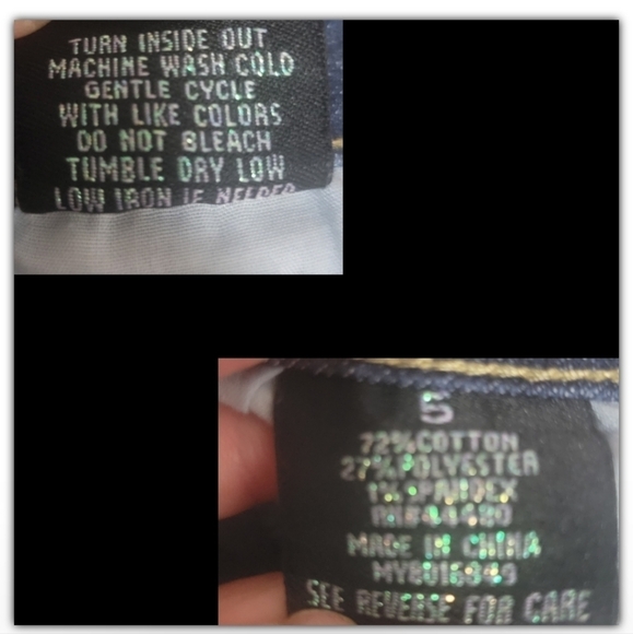 Tinseltown Jean's shorts with floral appliqué size small - Picture 5 of 5